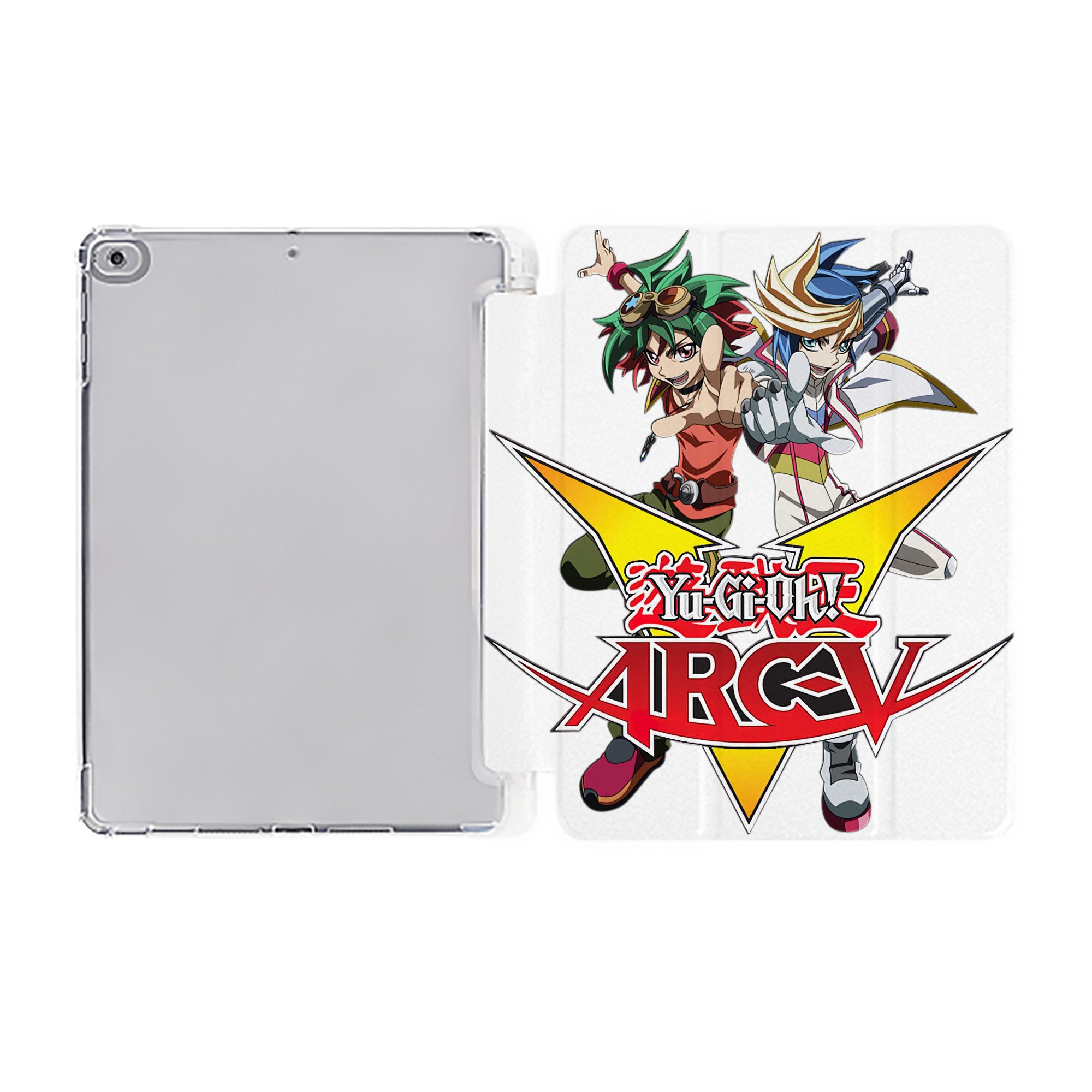 （画像用） 遊☆戯☆王 Yu-Gi-Oh! IPad ケース ペン収納付き 三つ折りスタンド PUレザー×シリコン 対応機種9.5/10.5/10.9インチ